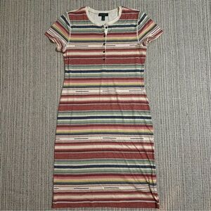 Ralph Lauren Cotton Striped Dress, Size Medium